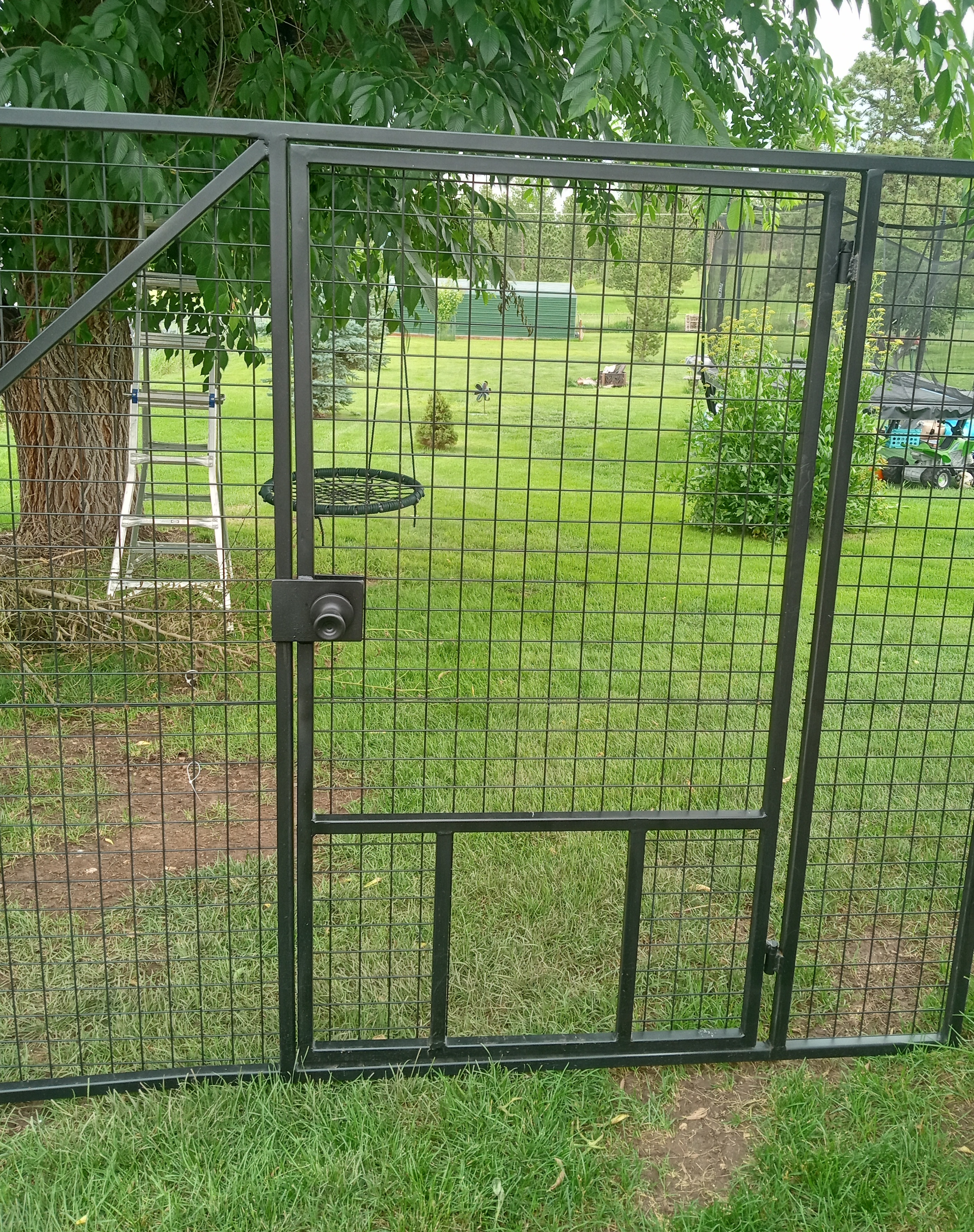 door in large swing gate